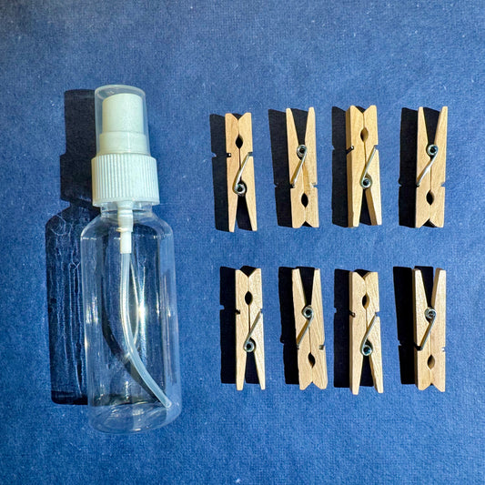 Wet Folding Kit - Spray Bottle & Clips